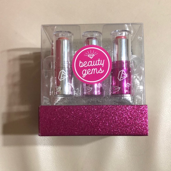 Beauty Gems Other - Beauty Gems Lip Trio & Silver Coin Purse